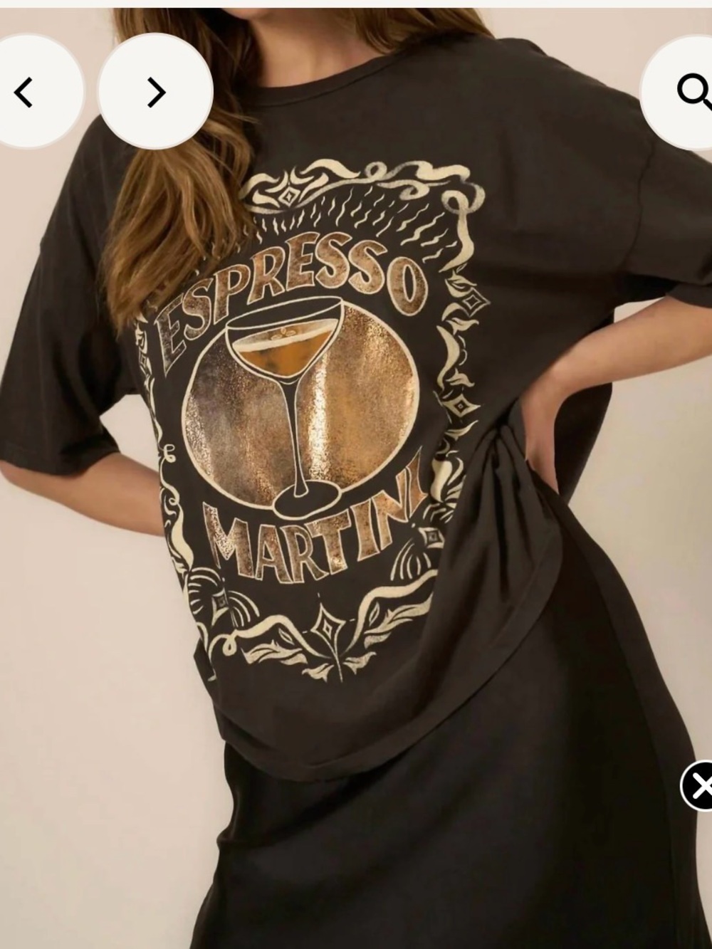 Project Social T Espresso Martini Graphic Tee Charcoal Crewneck Size Medium